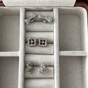 3 pair stud earring bundle, versatile for a variety of outfits